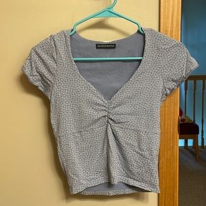 BRANDY MELVILLE Blue Gina Floral Top